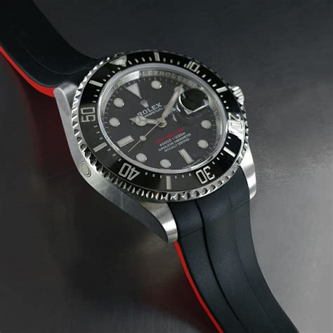 rubber band voor rolex|Rolex watch with rubber strap.